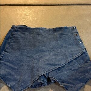 SHEIN Light Blue Denim Skort